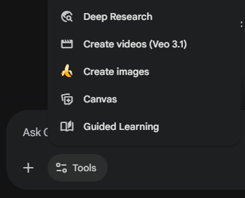 Gemini Pro Menu